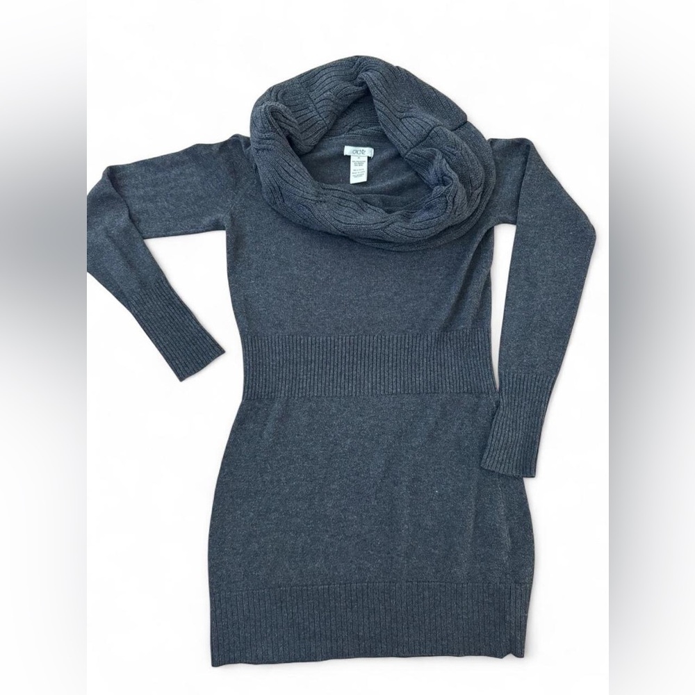 Cache Dark Gray Women's Cowl Neck Sweater